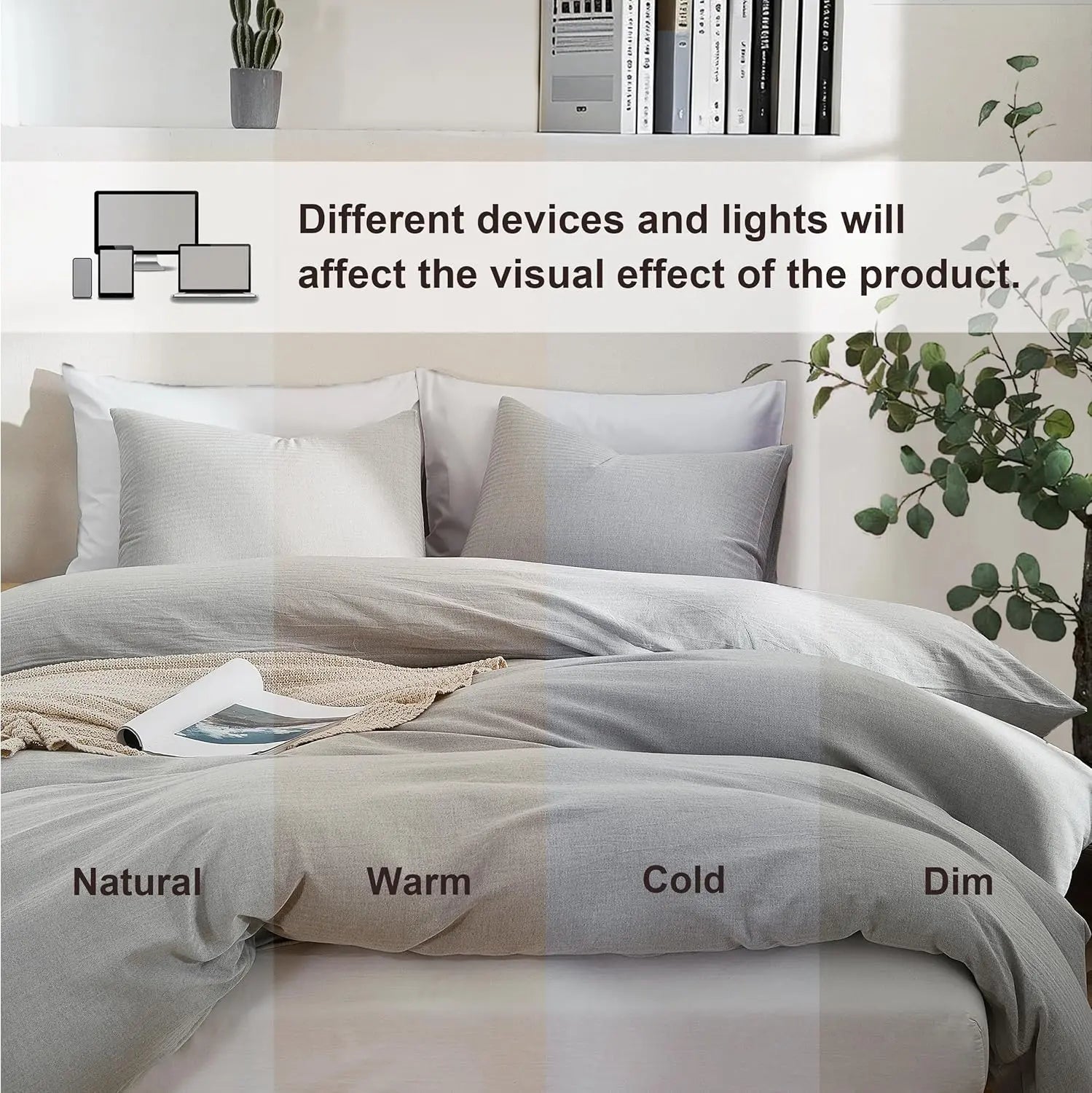 Oli Anderson Washed Cotton Linen Duvet Cover Set - 3 Piece