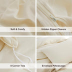 Oli Anderson Washed Cotton Linen Duvet Cover Set - 3 Piece