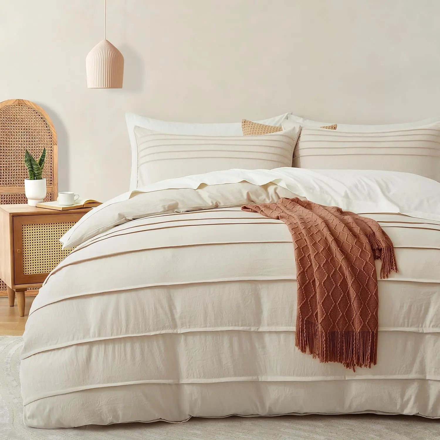 Oli Anderson Pleated Duvet Cover - 3 Piece Set