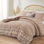 Oli Anderson Tufted Boho Fluffy Comforter Set - 3 Piece