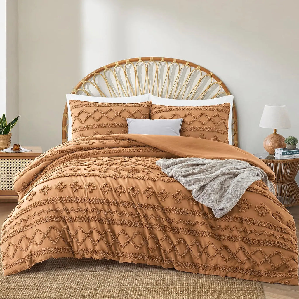 Oli Anderson Tufted Boho Fluffy Comforter Set - 3 Piece