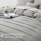 Oli Anderson Pleated Duvet Cover - 3 Piece Set