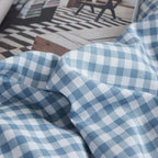 Oli Anderson Reversible Fluffy Checkered Comforter Set - 3 Piece