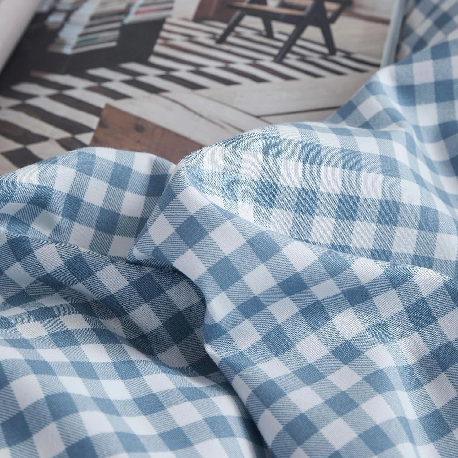 Oli Anderson Reversible Fluffy Checkered Comforter Set - 3 Piece