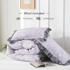 Oli Anderson Ruffle Flowers Floral Comforter Set - 3 Piece / 5 Piece