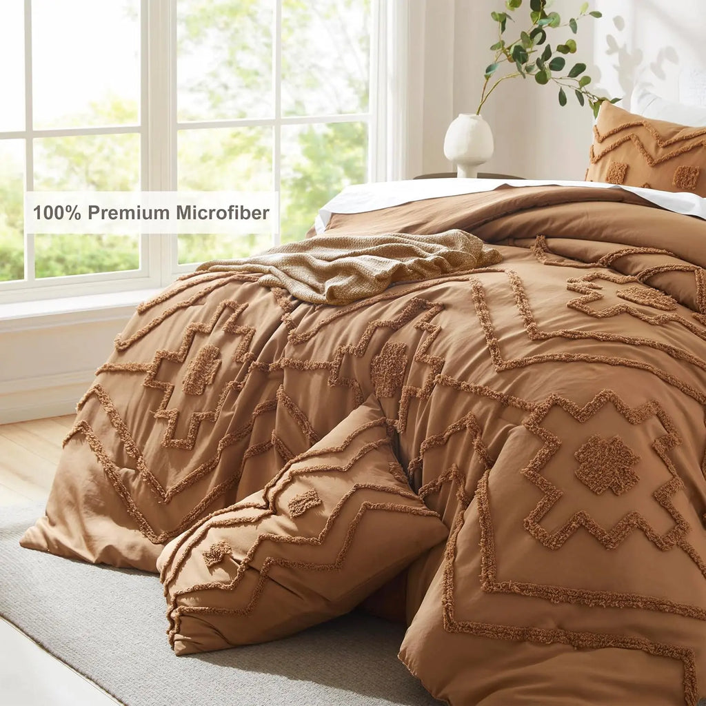 Oli Anderson Boho Tufted Jacquard Comforter Set - 3 Piece