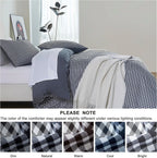 Oli Anderson Reversible Fluffy Checkered Comforter Set - 3 Piece