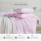 Oli Anderson Reversible Fluffy Checkered Comforter Set - 3 Piece