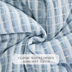 Oli Anderson 100% Cotton Waffle Comforter Set - 3 Piece