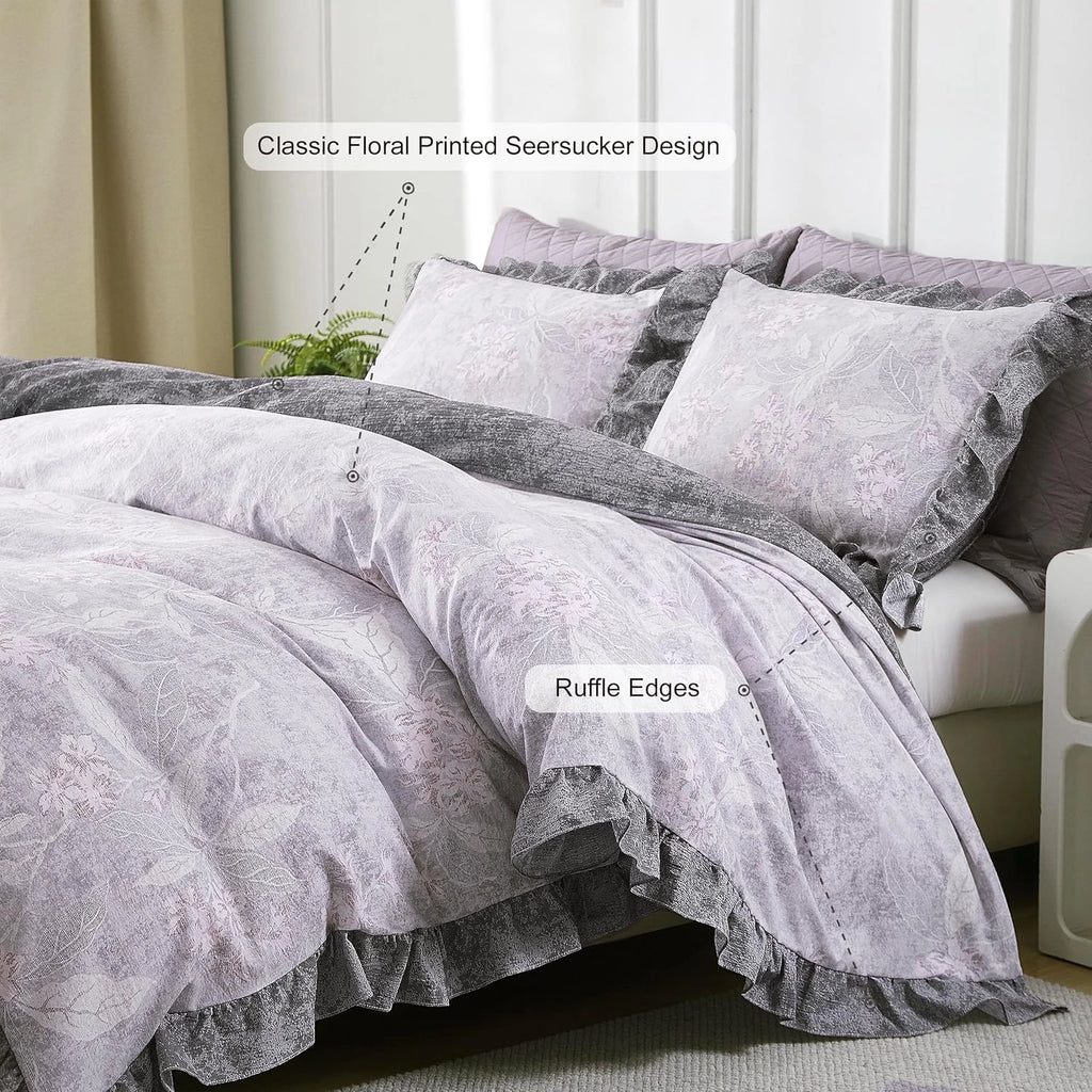 Oli Anderson Ruffle Flowers Floral Comforter Set - 3 Piece / 5 Piece