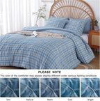 Oli Anderson Reversible Fluffy Checkered Comforter Set - 3 Piece