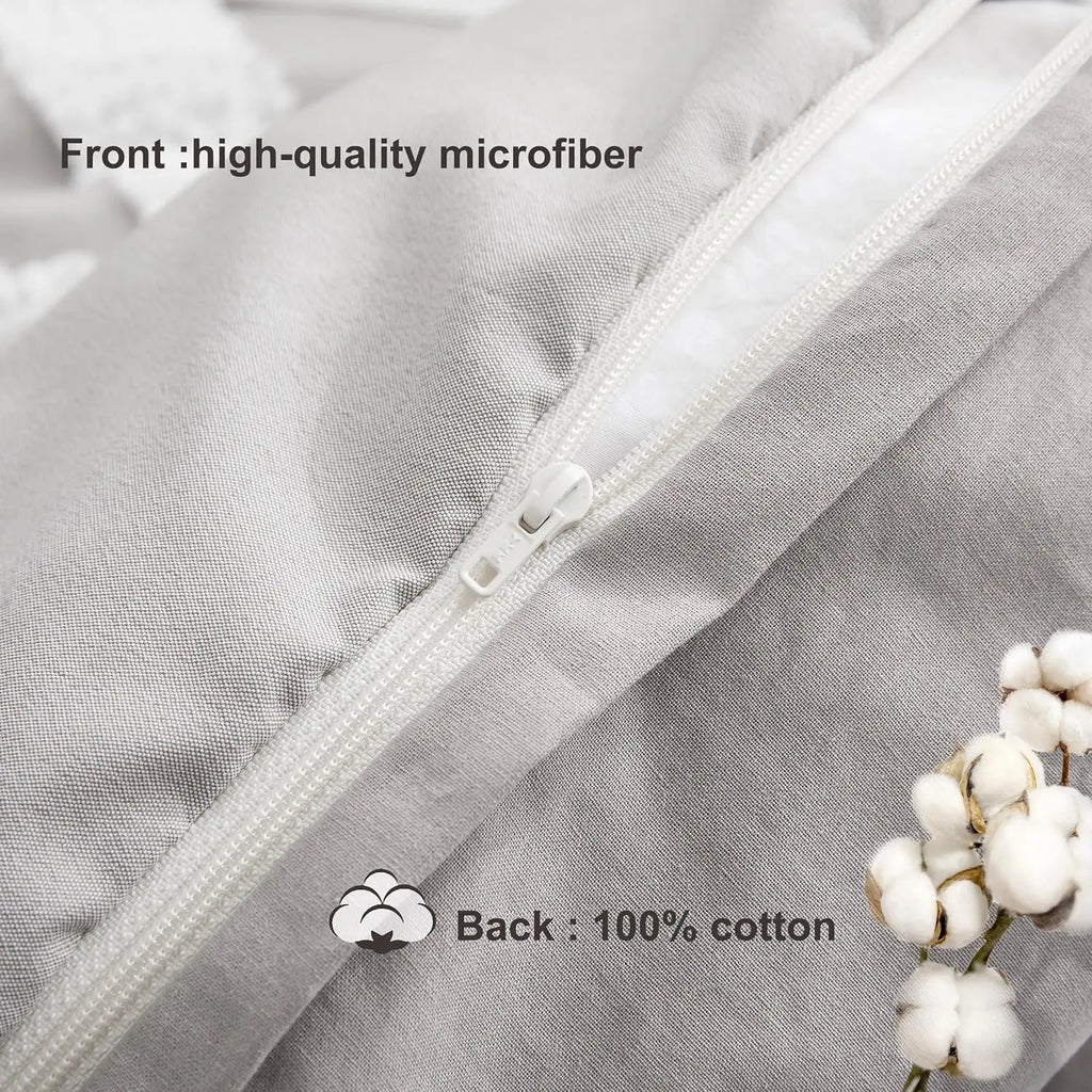 Oli Anderson Tufted Boho Jacquard Duvet Cover Set - 3 Piece