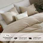 Oli Anderson Washed Cotton Linen Duvet Cover Set - 3 Piece