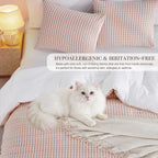 Oli Anderson 100% Cotton Waffle Comforter Set - 3 Piece